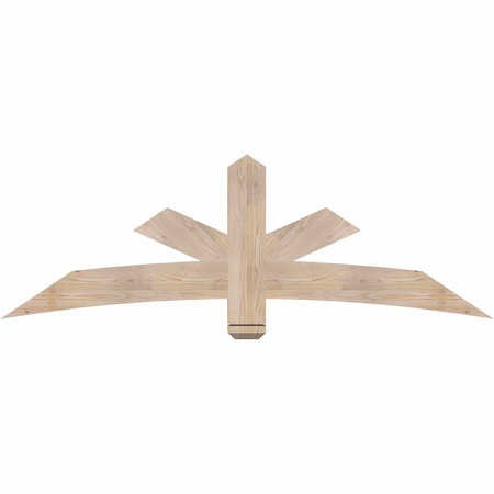 Ekena Millwork Alberta Smooth Timber Gable Bracket, Douglas Fir, 72"W x 24"H x 3 1/2"D x 5 1/2"F, 8/12 Pitch GBW072X24X0406ALB00SDF